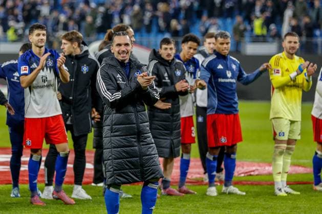 Schlussjubel Rayan Philippe ( HSV ) Deutschland , Hamburg , Volksparkstadion , Fussball , 1. Bundesliga , Hamburger SV - FSV Mainz 05