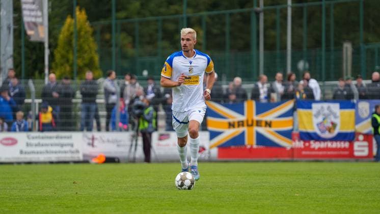 Fußball, Herren, Saison 2025 2026, Regionalliga Nordost, 11. Spieltag, FSV 63 Luckenwalde vs. FC Carl-Zeiss Jena, Samstag 05.10.2025, Werner-Seelenbinder-Stadion Luckenwalde, Im Bild: Sören Reddemann (Jena) Brandenburg Deutschland