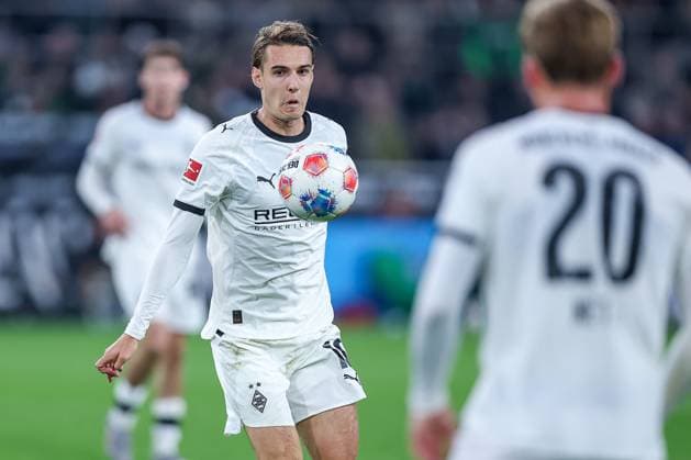 05.10.2025, Fußball, Borussia Mönchengladbach - SC Freiburg, 1. Fußball Bundesliga, Borussia-Park, Saison 2025 2026: Florian Neuhaus (Borussia Mönchengladbach 10) DFB regulations prohibit any use of photographs as image sequences and or quasi-video. Nordrhein-Westfalen Deutschland