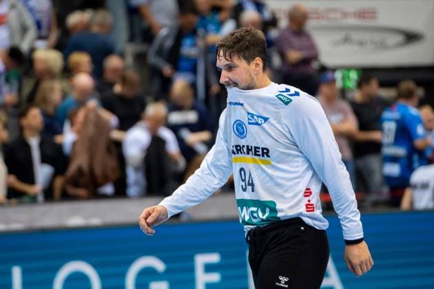 Handball I Herren I Saison 2025-2026 I Bundesliga I 7. Spieltag I TVB Stuttgart - MT Melsungen I 05.10.2025 Daniel Rebmann (94, TVB Stuttgart) Stuttgart Porsche Arena Baden-Württemberg Deutschland Copyright: xLobeca MaxxPetershansx