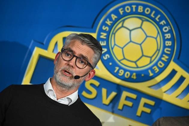 Fußball, Schwedens Fußballverband SvFF präsentiert Generalsekretär Niclas Carlen STOCKHOLM, SWEDEN 20251006 Niclas CarlnÃ n new general secretary of the Swedish Football Association during a press conference, PK, Pressekonferenz at the Swedish Football Association s office in Solna. STOCKHOLM SWEDEN x10090x