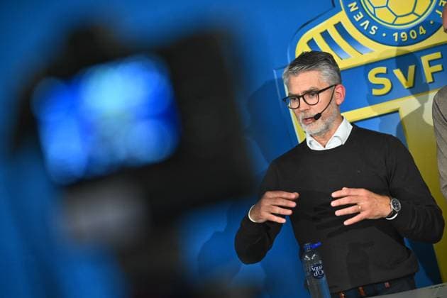 Fußball, Schwedens Fußballverband SvFF präsentiert Generalsekretär Niclas Carlen STOCKHOLM, SWEDEN 20251006 Niclas CarlnÃ n new general secretary of the Swedish Football Association during a press conference, PK, Pressekonferenz at the Swedish Football Association s office in Solna. STOCKHOLM SWEDEN x10090x