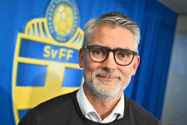 Fußball, Schwedens Fußballverband SvFF präsentiert Generalsekretär Niclas Carlen STOCKHOLM, SWEDEN 20251006 Niclas CarlnÃ n new general secretary of the Swedish Football Association during a press conference, PK, Pressekonferenz at the Swedish Football Association s office in Solna. STOCKHOLM SWEDEN x10090x