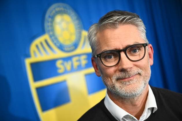 Fußball, Schwedens Fußballverband SvFF präsentiert Generalsekretär Niclas Carlen STOCKHOLM, SWEDEN 20251006 Niclas CarlnÃ n new general secretary of the Swedish Football Association during a press conference, PK, Pressekonferenz at the Swedish Football Association s office in Solna. STOCKHOLM SWEDEN x10090x