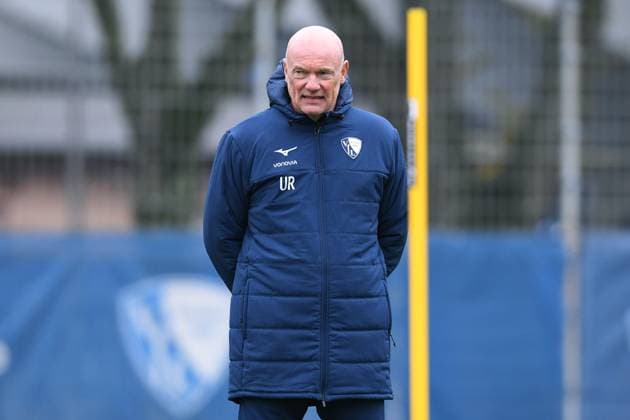 Fußball 1. Bundesliga Training VfL Bochum am 06.10.2025 auf dem Trainingsgelände am Vonovia Ruhrstadion in Bochum Uwe Rösler ( Trainer Cheftrainer Bochum )
