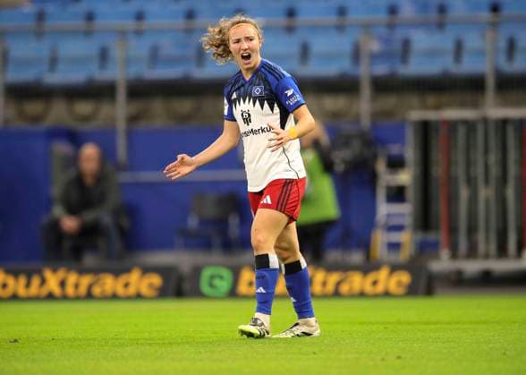 Foto : Melanie BRUNNTHALER (HSV) Fussball Damen Bundesliga am Mo. 06.10.2025 Hamburger SV - TSG Hoffenheim