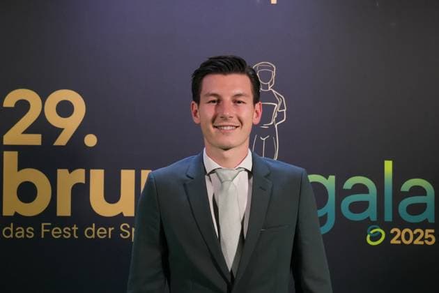 Fussball Österreich - Das Fest Der SpielerInnen, 29. Bruno Gala im Globe Wien Marx-Halle (Wien, Österreich): Mark Grosse (SV Oberbank Ried, nominiert für die Kategorie Spieler der 2. Liga) Copyright: xLukasxBierederx