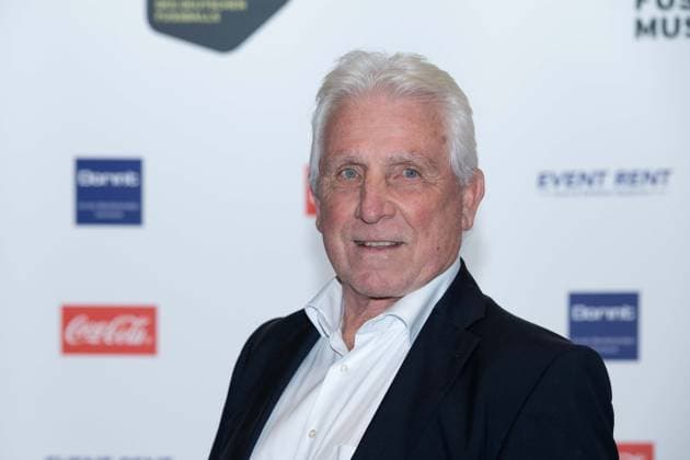 Klaus FISCHER, ehem. Fussballspieler, Roter Teppich, Red Carpet Show, Ankunft, arrival, HALL OF FAME-Preisverleihung 2025 am 06.10.2025 im Deutschen Fussball-Museum in Dortmund Deutschland. Â