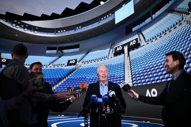 AUSTRALIAN OPEN TENNIS LAUNCH, Australian Open CEO Craig Tiley speaks to media following the launch of the 2026 Australian Open tennis tournament, in Melbourne, Tuesday, October 7, 2025. ( NO ARCHIVING MELBOURNE VICTORIA AUSTRALIA  Copyright: xJOELxCARRETTx 20251007160342396925
