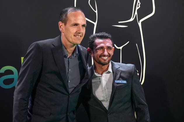 Fussball Österreich - Das Fest Der SpielerInnen, 29. Bruno Gala im Globe Wien Marx-Halle (Wien, Österreich): Ronivaldo (Blau-Weiß Linz, nominiert für die Kategorie Spieler der Saison - Admiral Bundesliga) Copyright: xLukasxBierederx