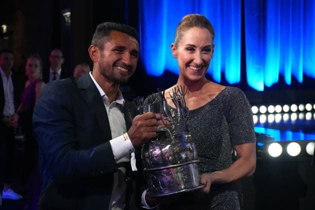 Fussball Österreich - Das Fest Der SpielerInnen, 29. Bruno Gala im Globe Wien Marx-Halle (Wien, Österreich): Ronivaldo (Blau-Weiß Linz, Sieger Kategorie Spieler der Saison - Admiral Bundesliga) Copyright: xLukasxBierederx
