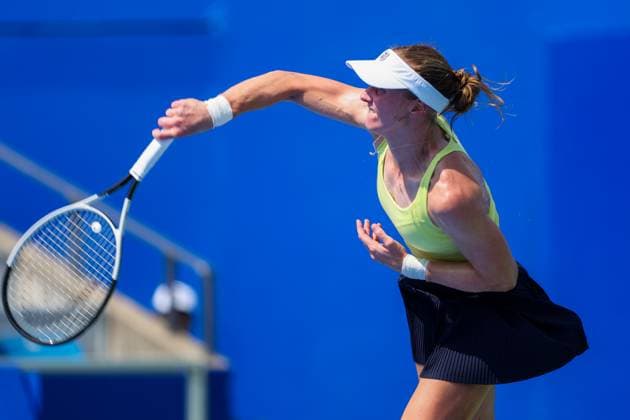 WUHAN, CHINA - OCTOBER 07: Liudmila Samsonova returns a shot in the Women s Singles Round of 64 match against Emiliana Arango of Colombia on day 4 of 2025 Wuhan Open at Optics Valley International Tennis Center on October 7, 2025 in Wuhan, Hubei Province of China.  Copyright: xVCGx 111595613579