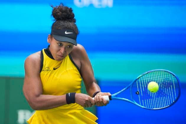 WUHAN, CHINA - OCTOBER 07: Naomi Osaka of Japan returns a shot in the Women s Singles Round of 64 match against Leylah Fernandez of Canada on day 4 of 2025 Wuhan Open at Optics Valley International Tennis Center on October 7, 2025 in Wuhan, Hubei Province of China.  Copyright: xVCGx 111595619537