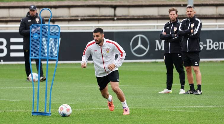 BAU 07.10..2025 Stuttgart Fußball VfB Stuttgart Training,Deniz Undav