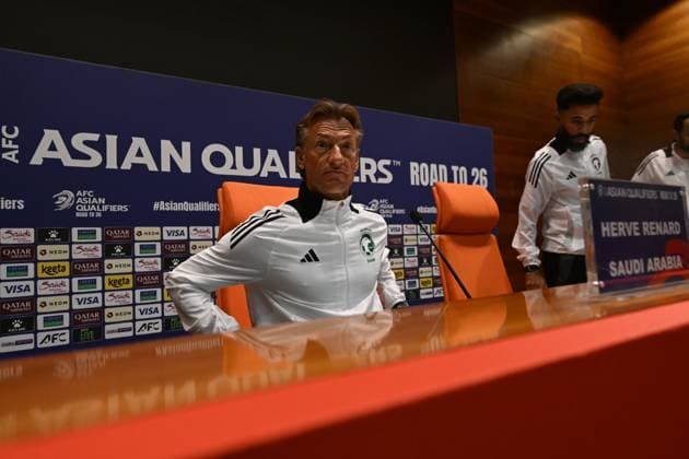 herve renard press conference, PK, Pressekonferenz for the saudi arabia national team, Nationalteam before the match against the Saudi national team. Jeddah, October 7th.