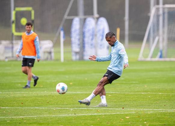 Fussball, Herren, Saison 2025 26, 2. Bundesliga, Hertha BSC, Training, v.l. Diego Demme (Hertha BSC), Jeremy Dudziak (Hertha BSC), 07.10. 2025,