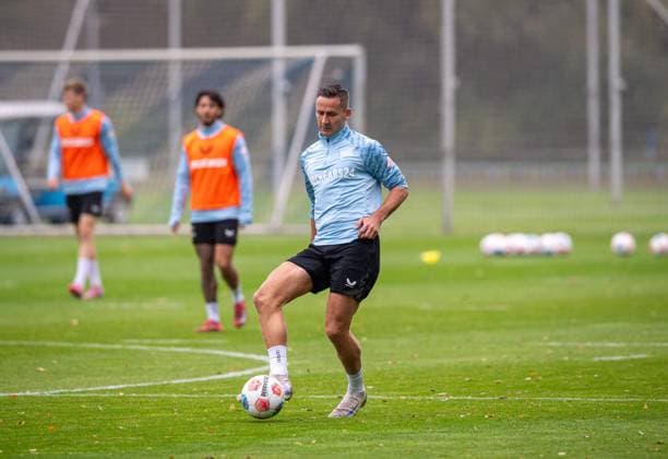 Fussball, Herren, Saison 2025 26, 2. Bundesliga, Hertha BSC, Training, Paul Seguin (Hertha BSC), 07.10. 2025,