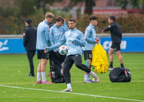 Fussball, Herren, Saison 2025 26, 2. Bundesliga, Hertha BSC, Training, Michael Cuisance (Hertha BSC), 07.10. 2025,