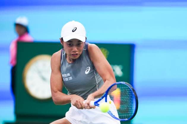WUHAN, CHINA - OCTOBER 07: Zhang Shuai of China returns a shot in the Women s Singles Round of 64 match against Emma Navarro of the United States on day 4 of 2025 Wuhan Open at Optics Valley International Tennis Center on October 7, 2025 in Wuhan, Hubei Province of China.  Copyright: xVCGx 111595682179