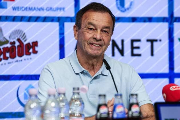 Geschäftsführer Otmar Schork (1. FC Magdeburg) - 2. Fußball Bundesliga Saison 2025-2026 Pressekonferenz mit dem Geschäftsführer Sport Otmar Schork (1. FC Magdeburg) vom 1. FC Magdeburg in der Avnet Arena in Magdeburg - Fußball,Mann,Männer,Deutschland,07.10.2025