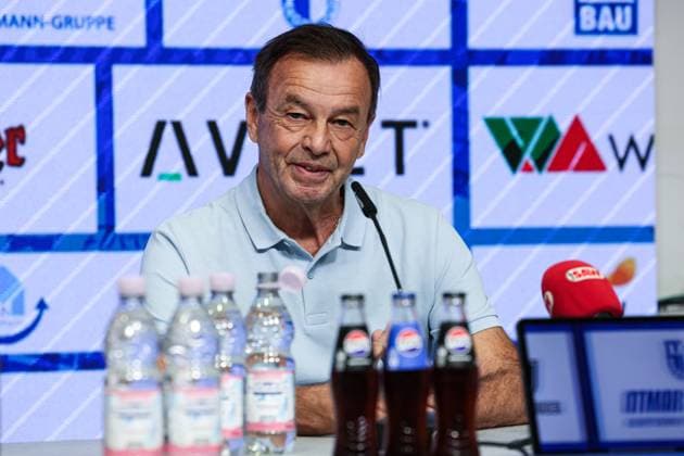Geschäftsführer Otmar Schork (1. FC Magdeburg) - 2. Fußball Bundesliga Saison 2025-2026 Pressekonferenz mit dem Geschäftsführer Sport Otmar Schork (1. FC Magdeburg) vom 1. FC Magdeburg in der Avnet Arena in Magdeburg - Fußball,Mann,Männer,Deutschland,07.10.2025