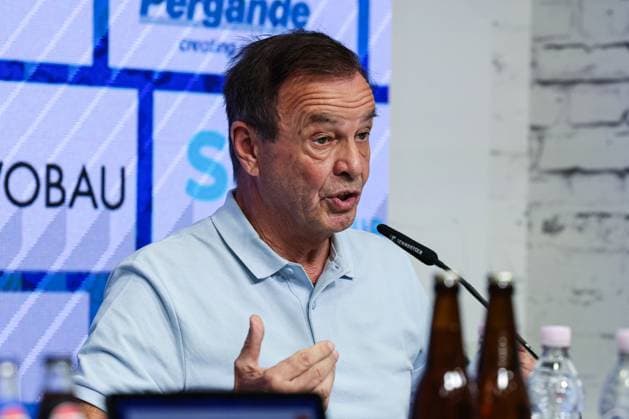 Geschäftsführer Otmar Schork (1. FC Magdeburg) - 2. Fußball Bundesliga Saison 2025-2026 Pressekonferenz mit dem Geschäftsführer Sport Otmar Schork (1. FC Magdeburg) vom 1. FC Magdeburg in der Avnet Arena in Magdeburg - Fußball,Mann,Männer,Deutschland,07.10.2025