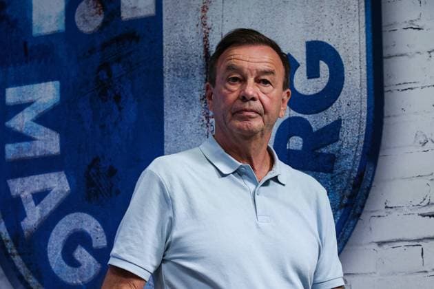 Geschäftsführer Otmar Schork (1. FC Magdeburg) - 2. Fußball Bundesliga Saison 2025-2026 Pressekonferenz mit dem Geschäftsführer Sport Otmar Schork (1. FC Magdeburg) vom 1. FC Magdeburg in der Avnet Arena in Magdeburg - Fußball,Mann,Männer,Deutschland,07.10.2025