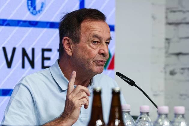 Geschäftsführer Otmar Schork (1. FC Magdeburg) - 2. Fußball Bundesliga Saison 2025-2026 Pressekonferenz mit dem Geschäftsführer Sport Otmar Schork (1. FC Magdeburg) vom 1. FC Magdeburg in der Avnet Arena in Magdeburg - Fußball,Mann,Männer,Deutschland,07.10.2025