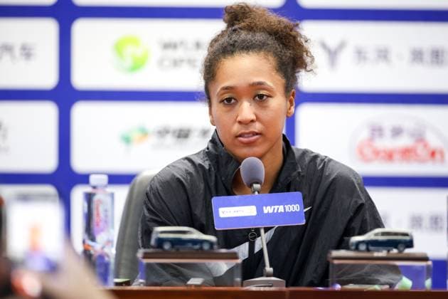 WUHAN, CHINA - OCTOBER 07: Naomi Osaka of Japan attends a press conference, PK, Pressekonferenz on day 4 of 2025 Wuhan Open on October 7, 2025 in Wuhan, Hubei Province of China.  Copyright: xVCGx 111595695499