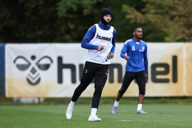 Andi Hoti (1. FC Magdeburg,3) - 2. Fußball Bundesliga Saison 2025-2026 Training 1. FC Magdeburg an der Avnet Arena in Magdeburg - Fußball,Mann,Männer,Deutschland,07.10.2025