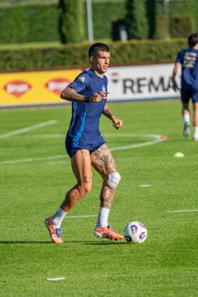 Gianluca Mancini (Roma) during Italy training session, FIFA World Cup, WM, Weltmeisterschaft, Fussball match in Florence, Italy, October 07 2025  Copyright: xSaraxEsposito IPAxSportx xipa-agency.netx xx IPA_66278142 IPA_Agency_IPA66278142