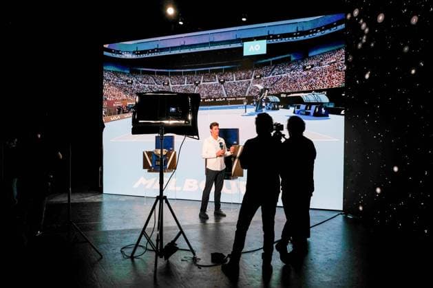 October 7, 2025, Melbourne, Victoria, Australia: Mark Philippoussis is seen giving interview at the Australian Open 2026 Launch event. Melbourne Australia - ZUMAs197 20251007_aaa_s197_050 Copyright: xAlexanderxBogatyrevx