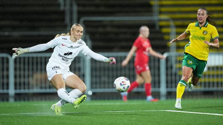 STOCKHOLM, SVERIGE 20251007 Branns malvakt Selma Panengstuen under tisdagens andra kvalomgang till Europa cup, match 1 i bäst av 2, mellan Hammarby IF och SK Brann pa Grimsta IP. STOCKHOLM SVERIGE x11288x