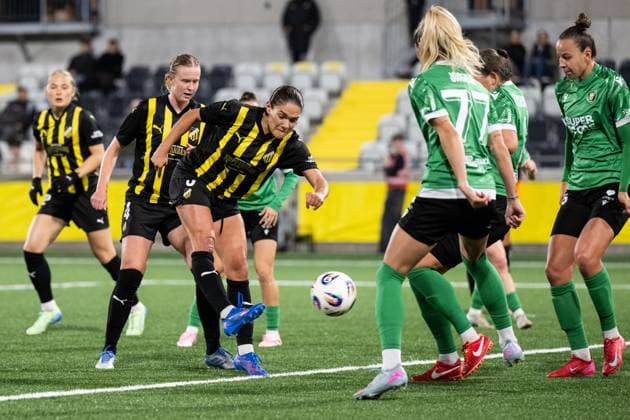 251007 Carly Wickenheiser of Häcken during the Uefa Women s Europa Cup football match between Häcken and Katowice on October 7, 2025 in Gothenburg. Photo: Daniel Stiller BILDBYRAN kod DS DS0515 fotboll football soccer fotball europa cup häcken katowice uefa womenÂ s europa cup dam bbeng Copyright: DANIELxSTILLER BB251007DS038