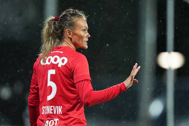 STOCKHOLM, SVERIGE 20251007 Branns Ingrid Stenevik under tisdagens andra kvalomgang till Europa cup, match 1 i bäst av 2, mellan Hammarby IF och SK Brann pa Grimsta IP. STOCKHOLM SVERIGE x11288x