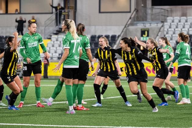 251007 Helena Sampaio of Häcken celebrates after 1-0 during the Uefa Women s Europa Cup football match between Häcken and Katowice on October 7, 2025 in Gothenburg. Photo: Daniel Stiller BILDBYRAN kod DS DS0515 fotboll football soccer fotball europa cup häcken katowice uefa womenÂ s europa cup dam bbeng jubel Copyright: DANIELxSTILLER BB251007DS042