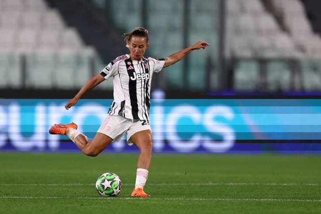 Juventus Fc v SL Benfica - UEFA Women Champions League 2025 26 League Phase MD1 Tatiana Pinto of Juventus Fc in action during the UEFA Women Champions League Phase MD1 match between Juventus Fc and SL Benfica at Allianz Stadium on October 7, 2025 in Turin, Italy . Torino Allianz Stadium Italy Copyright: xMarcoxCanonierox