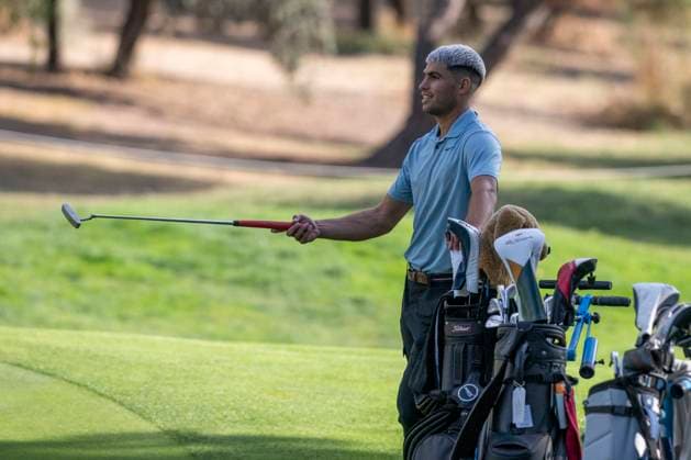 October 8, 2025, Madrid, Madrid, Spain: CARLOS ALCARAZ during the exhibition matchday of the Acciona Open de EspaoÂ±a presented by Madrid, held at the Club de Campo Villa de Madrid on October 8, 2025, in Madrid, Spain. Madrid Spain - ZUMAc312 20251008_zsp_c312_047 Copyright: xOscarxManuelxSanchezx