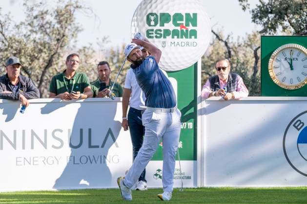 October 8, 2025, Madrid, Madrid, Spain: JON RAHM during the exhibition matchday of the Acciona Open de EspaoÂ±a presented by Madrid, held at the Club de Campo Villa de Madrid on October 8, 2025, in Madrid, Spain. Madrid Spain - ZUMAc312 20251008_zsp_c312_065 Copyright: xOscarxManuelxSanchezx