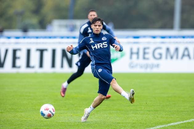 08.10.2025, Fussball, Saison 2025 2026, Training FC Schalke 04, Soufiane El-Faouzi (FC Schalke 04), Gelsenkirchen Trainingsgelände FC Schalke 04 NRW Deutschland xRHR-FOTO YYx Copyright: RHR-FOTOx RHR-FOTO YY