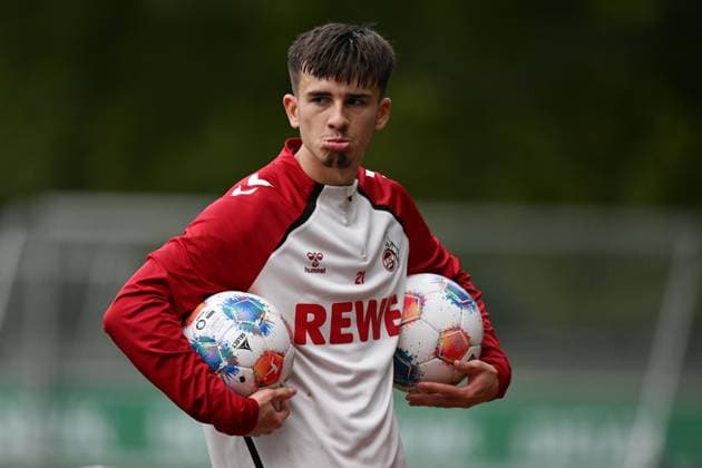 08.10.2025, xophax, Fussball , Fussball-Bundesliga 1.FC Köln Saison 2025 2026 Training Luc Dabrowski ( 1.FC Köln ) (DFL DFB REGULATIONS PROHIBIT ANY USE OF PHOTOGRAPHS as IMAGE SEQUENCES and or QUASI-VIDEO) Koeln