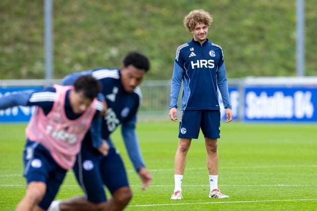 08.10.2025, Fussball, Saison 2025 2026, Training FC Schalke 04, Mika Khadr (FC Schalke 04), Gelsenkirchen Trainingsgelände FC Schalke 04 NRW Deutschland xRHR-FOTO YYx Copyright: RHR-FOTOx RHR-FOTO YY