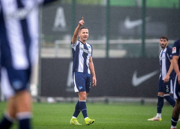 Fussball, Herren, Saison 2025 26, Testspiel, VfL Wolfsburg - Hertha BSC, Paul Seguin (Hertha BSC), 08.10. 2025, Copyright: xSebastianxRäppold MatthiasxKochx