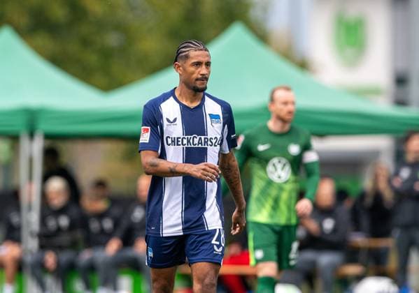 Fussball, Herren, Saison 2025 26, Testspiel, VfL Wolfsburg - Hertha BSC, Jeremy Dudziak (Hertha BSC), 08.10. 2025, Copyright: xSebastianxRäppold MatthiasxKochx
