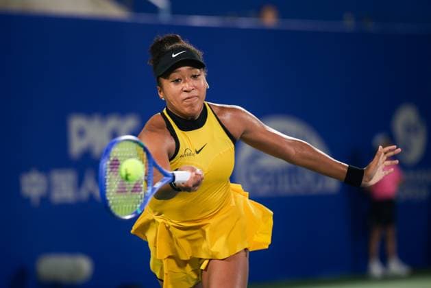 WUHAN, CHINA - OCTOBER 08: Naomi Osaka of Japan returns a shot in the Women s Singles Round of 32 match against Linda Noskova of Czech Republic on day 5 of 2025 Wuhan Open at Optics Valley International Tennis Center on October 8, 2025 in Wuhan, Hubei Province of China.  Copyright: xVCGx 111595911280