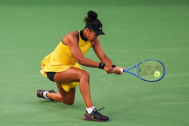 WUHAN, CHINA - OCTOBER 08: Naomi Osaka of Japan returns a shot in the Women s Singles Round of 32 match against Linda Noskova of Czech Republic on day 5 of 2025 Wuhan Open at Optics Valley International Tennis Center on October 8, 2025 in Wuhan, Hubei Province of China.  Copyright: xVCGx 111595911228