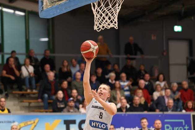 08.10.2025, Basketball, Frauen, Eurocup Women, Saison 2025 2026, Saarlouis Royals - EMLAK Konut SK Istanbul, Roosa Lehtoranta (Saarlouis Royals) Saarlouis Stadtgartenhalle Saarland Deutschland (DEU) Copyright: xSebastianxBachx