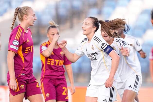 Real Madrid CF v AS Roma - UEFA Women s Champions League 2025 26 League Phase MD1 during the UEFA Women s Champions League 2025 26 league phase match between Real Madrid CF and AS Roma at Estadio Alfredo Diestefano on October 8, 2025 in Madrid, Spain. Madrid Spain  Copyright: xJosexBretonx originalFilename:bretonhernandez-realmadr251008_npT1w.jpg