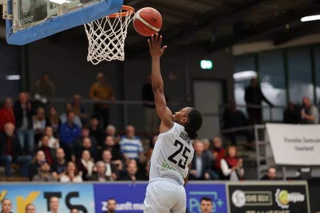 08.10.2025, Basketball, Frauen, Eurocup Women, Saison 2025 2026, Saarlouis Royals - EMLAK Konut SK Istanbul, Martha Burse (Saarlouis Royals) Saarlouis Stadtgartenhalle Saarland Deutschland (DEU) Copyright: xSebastianxBachx