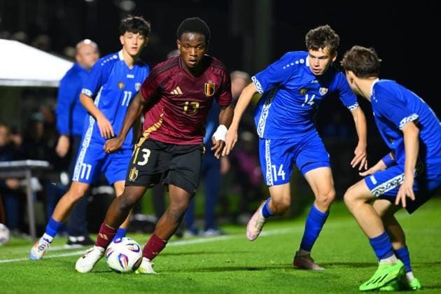 Belgium v Moldova - UEFA European Under-17 Championship Qualifying Round HASSELT, BELGIUM - OCTOBER 08 : Balde Nabyka Mamadou defender of U17, U 17 Belgium during the UEFA European Under-17 Championship Estonia 2026 first qualifying round match group 5 between Belgium and Moldova on October 8, 2025 in Hasselt, Belgium, 08 10 2025 Hasselt Belgium  Copyright: xVincentxKalutx